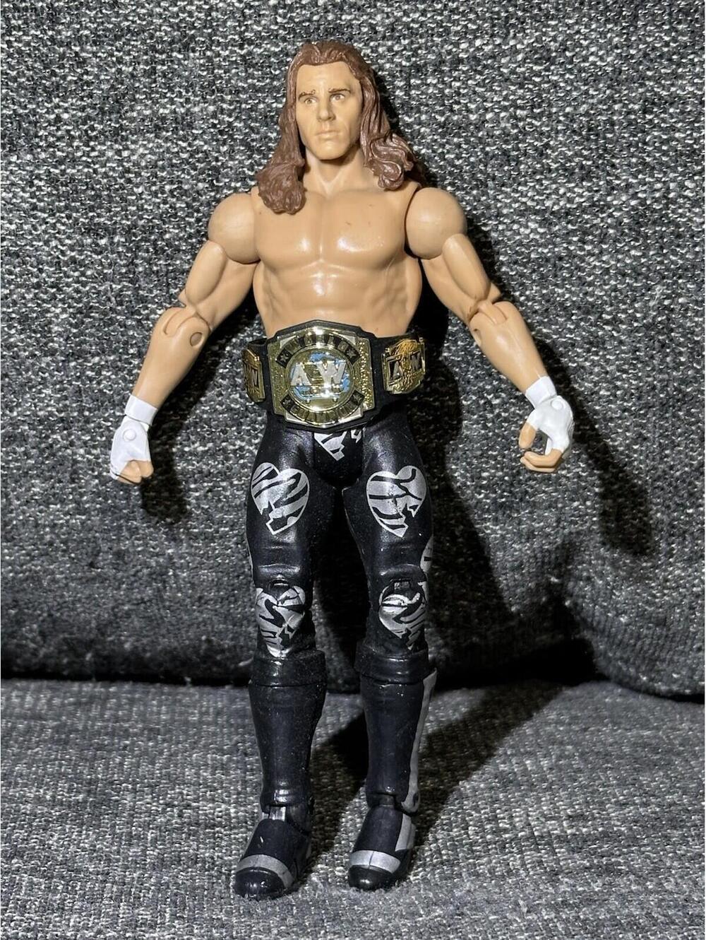 2011 Mattel WWE Shawn Michaels HBK Heart Break Kid Figure Black Silver AEW Belt
